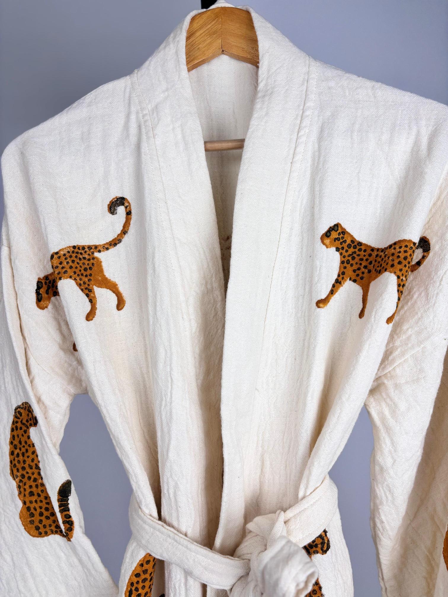 Taş Baskı Kısa Kaftan Tiger